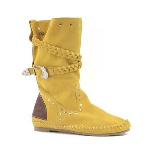 SunFlower Yamka Drastik Yellow Suede Boots.